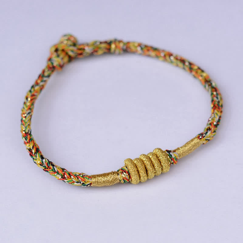 Pulsera de cuerda trenzada con protección de nudo King Kong colorida hecha a mano con Buddha Stones
