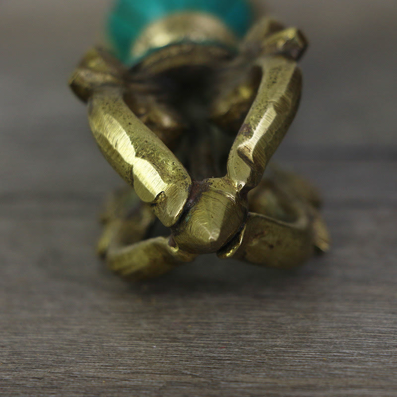 Buddha Stones tibetanas de cinco puntas Vajra Dorje hechas a mano, decoración de cobre de poder espiritual de Nepal - image 4