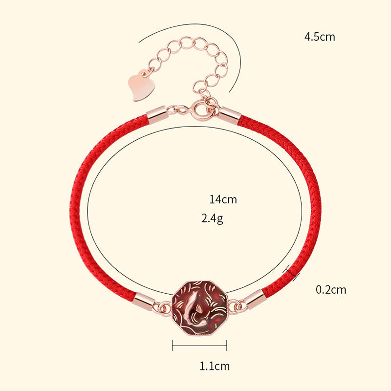 Pulsera trenzada hecha a mano con Buddha Stones, plata de ley 925, suerte, pez Koi, cambio de color, riqueza