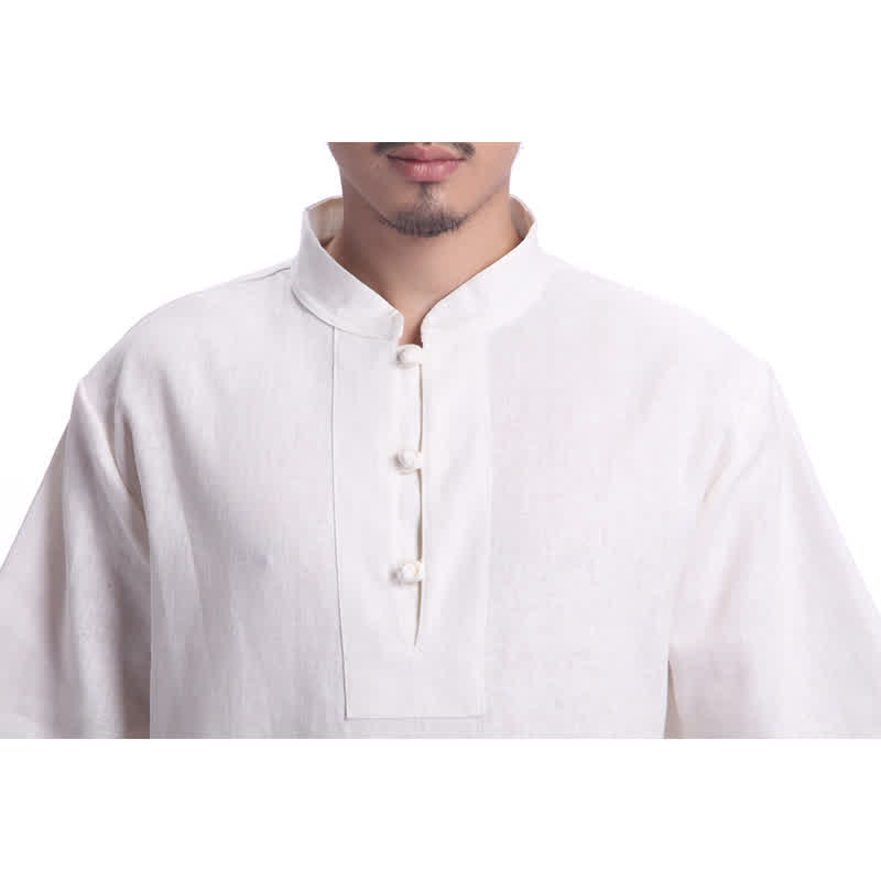 Conjunto de ropa de lino y algodón para hombre con Buddha Stones, meditación espiritual zen y práctica de oración - image 13