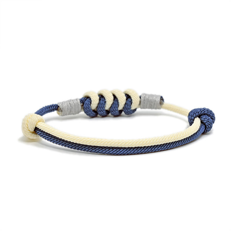 Pulsera de hilo trenzado con fuerza de nudo King Kong de diseño simple con Buddha Stones