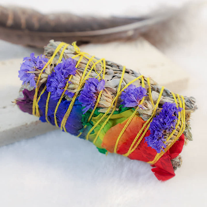 Palo para difuminar margaritas de colores, rosa roja, nomeolvides, para limpieza del hogar, incienso, curación, meditación, rituales