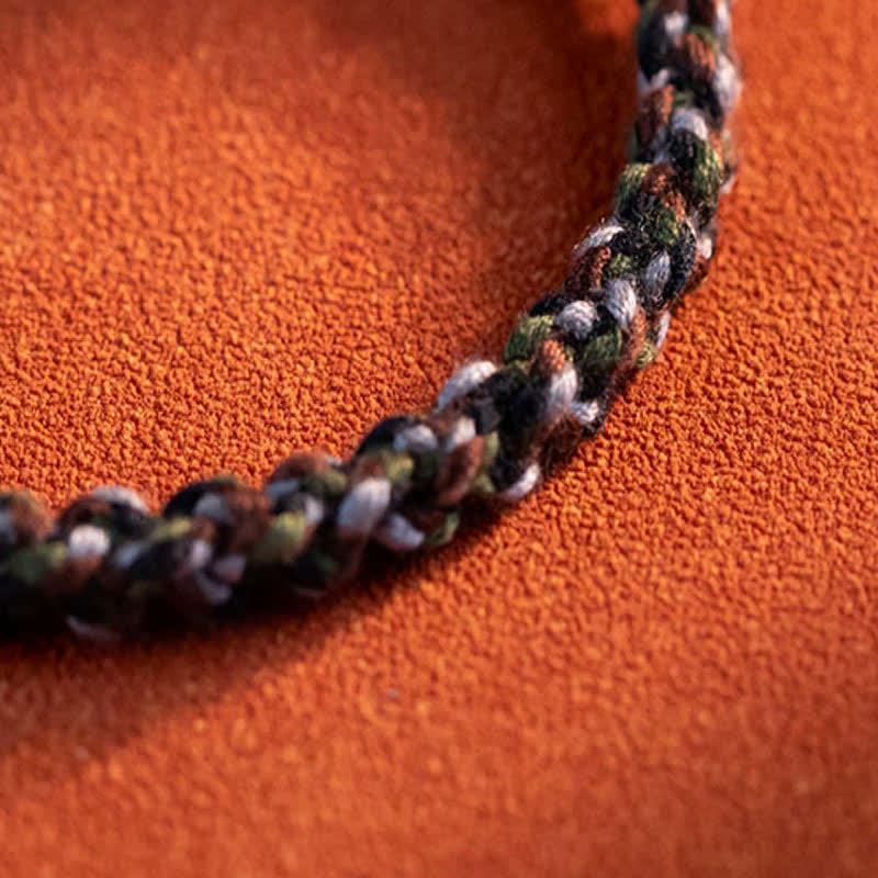 Pulsera de protección de deseos de peso de acero de ámbar hecho a mano tibetana de plata de ley 990