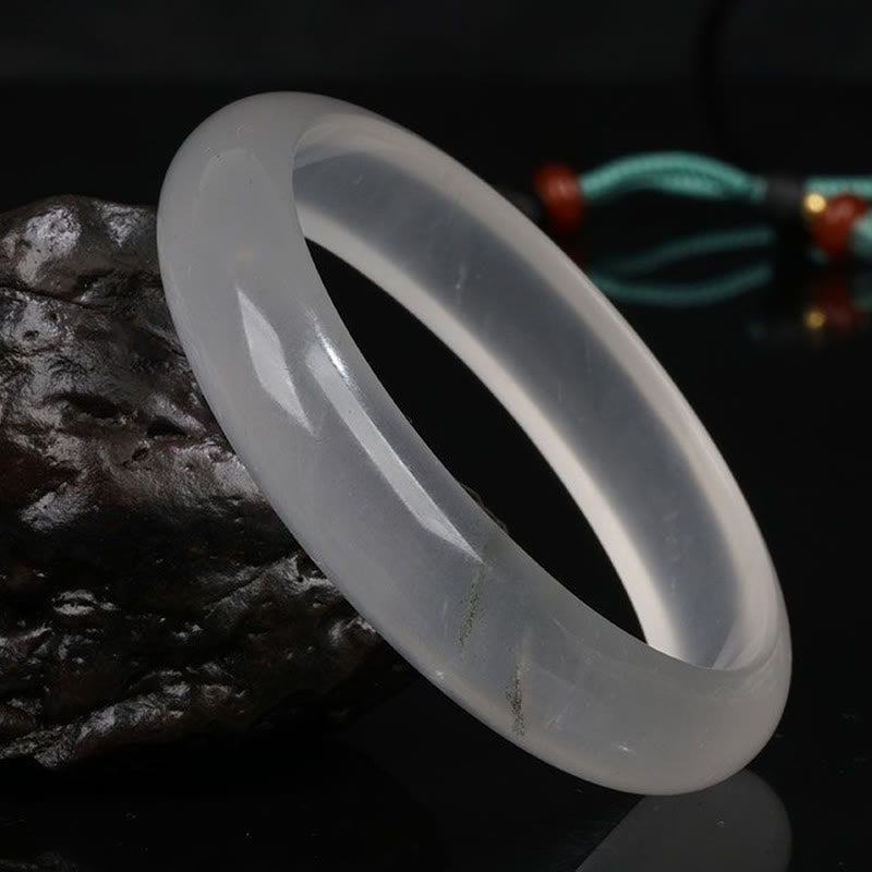Pulsera de la suerte de la riqueza del jade de seda dorada translúcida natural de las Buddha Stones