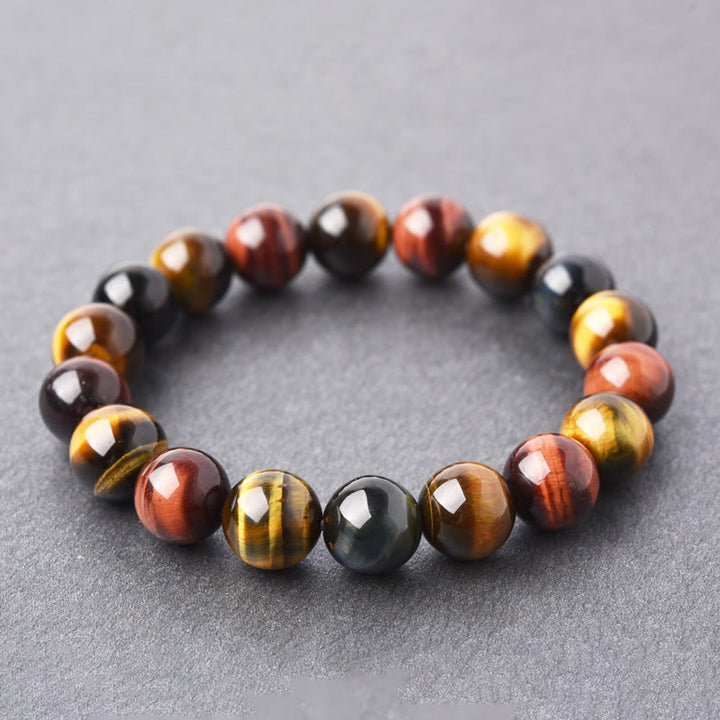 Pulsera de protección positiva con ojo de tigre natural de Buddha Stones
