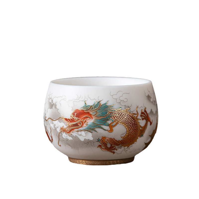 Buddha Stones , dragón Fénix, ciervo de loto, edificio antiguo, pez Koi, taza de té de cerámica, tazas de té de Kung Fu