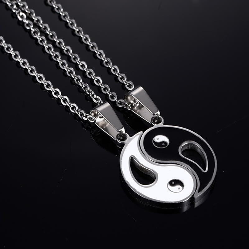 2 piezas collar de pareja con colgante Yin Yang