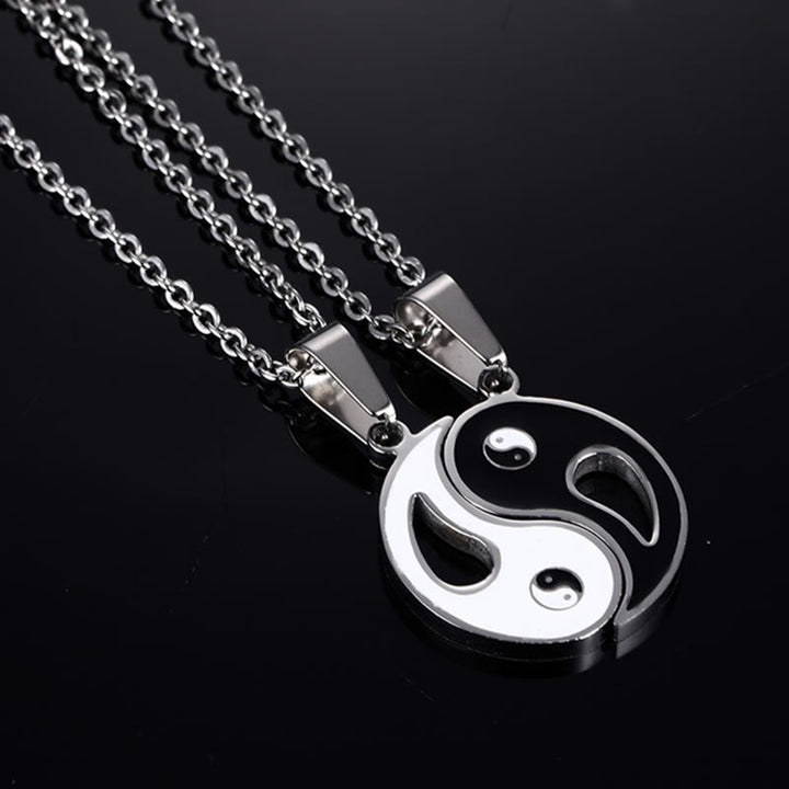 2 piezas collar de pareja con colgante Yin Yang
