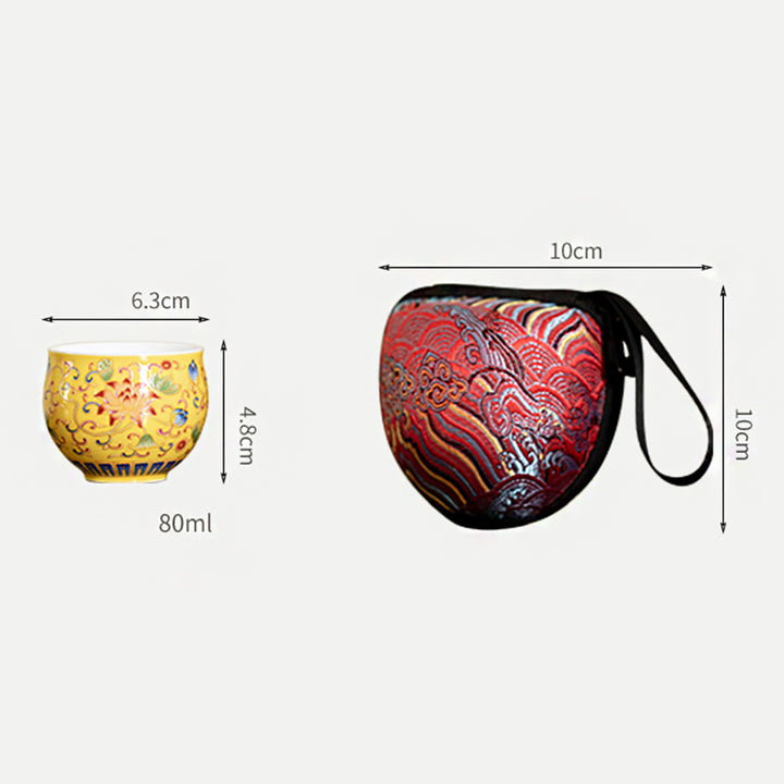 Taza de té de cerámica con diseño de vaina de flor de loto, Buddha Stones, taza de té de Kung Fu, 80ml