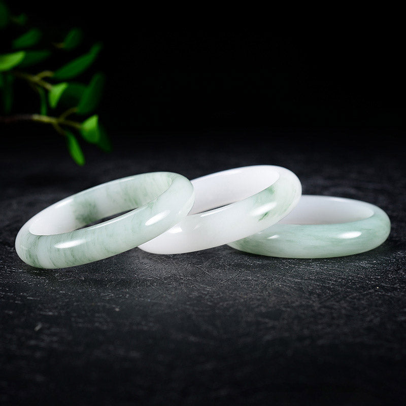 Brazalete curativo de la suerte de jade natural
