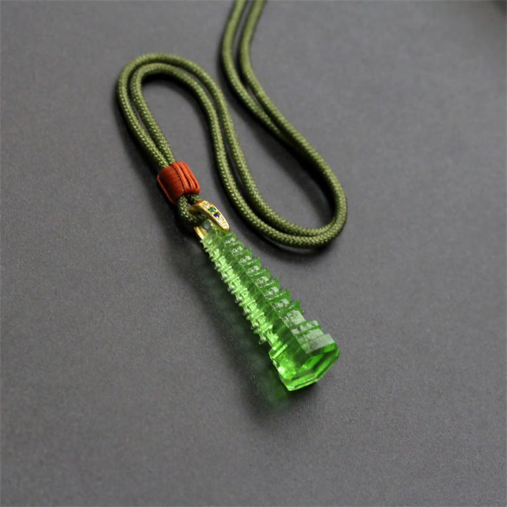 Collar de sabiduría de la antigua pagoda de Liuli con Buddha Stones