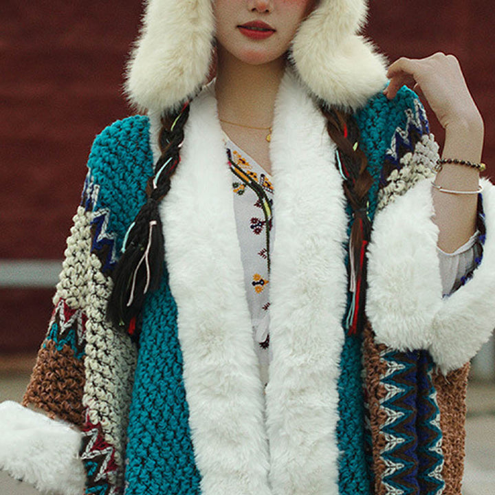 Mantón de rayas multicolor tibetano con Buddha Stones , bufanda de viaje acogedora para invierno
