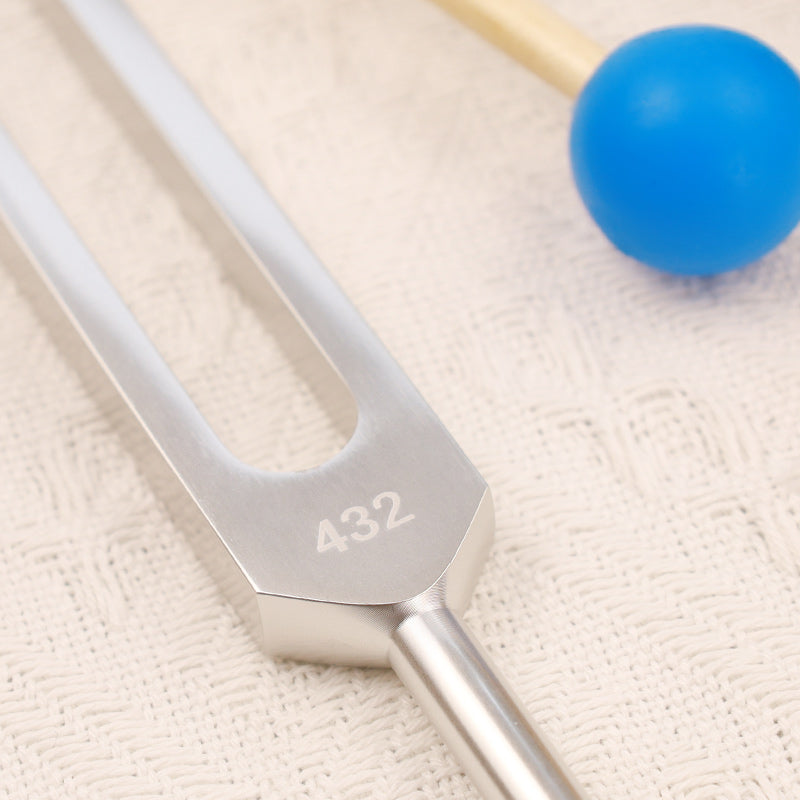 Diapasón de aleación de aluminio 432HZ con martillo para la curación de la mente y el espíritu