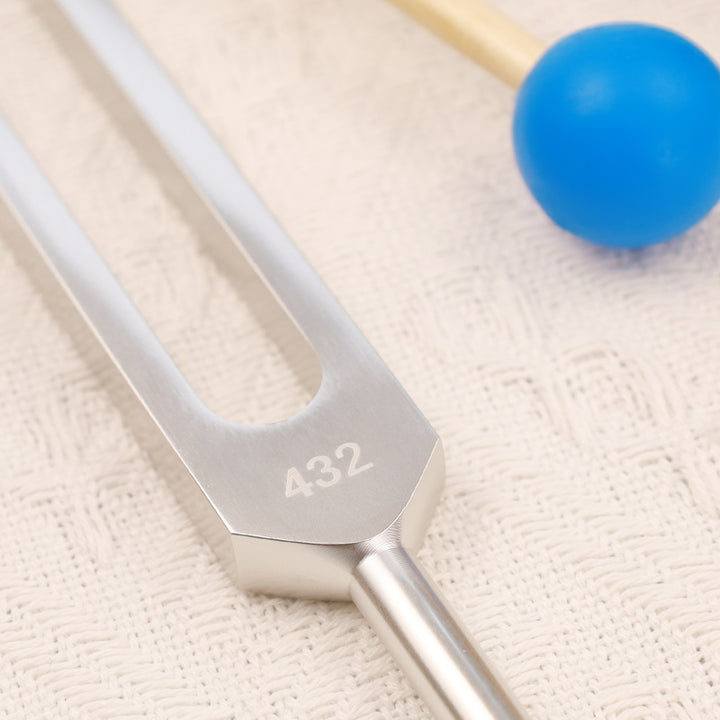 Diapasón de aleación de aluminio 432HZ con martillo para la curación de la mente y el espíritu