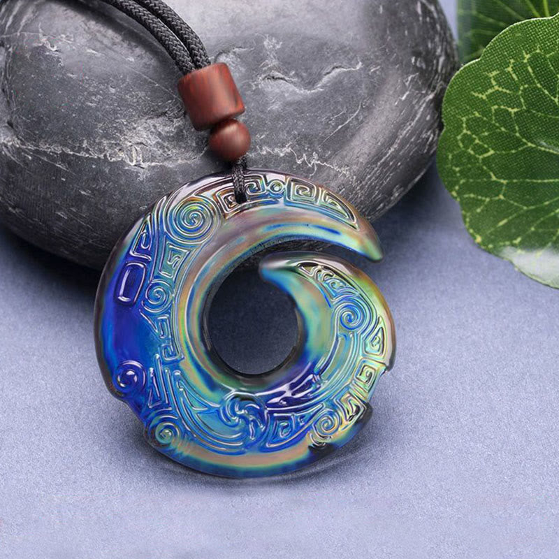 La suerte que cambia de color mejora el patrón de diseño Colgante de collar de cristal Liuli