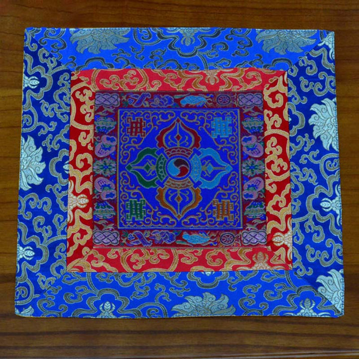 Oración Altar Mat Meditación Fuerza Nudo Sin Fin Vajra Man-Bcu Kalachakra Símbolos Auspiciosos