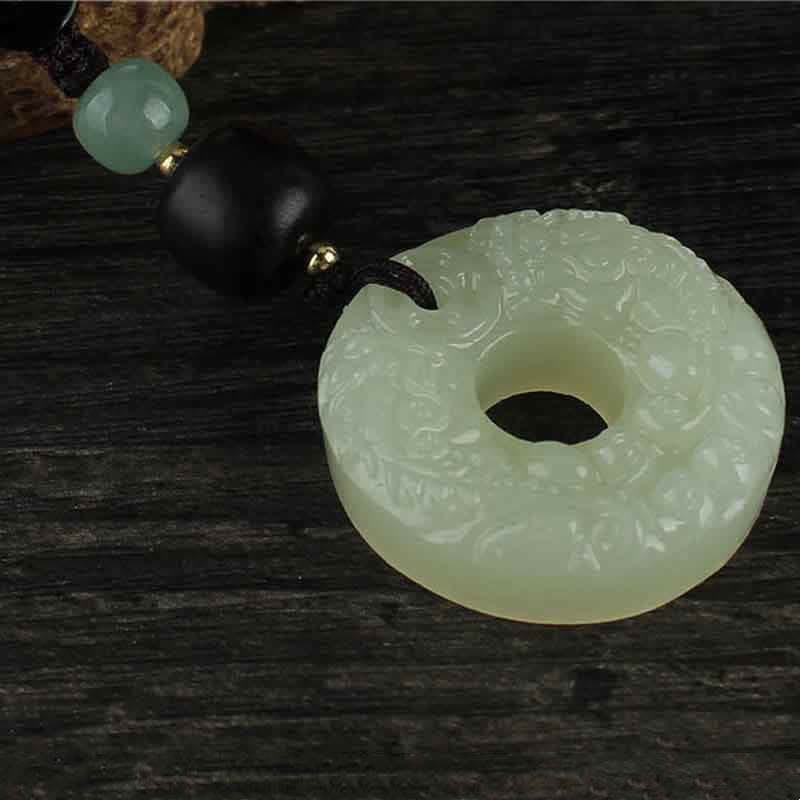 Llavero con hebilla de paz de Jade PiXiu, Buddha Stones , abundancia y riqueza