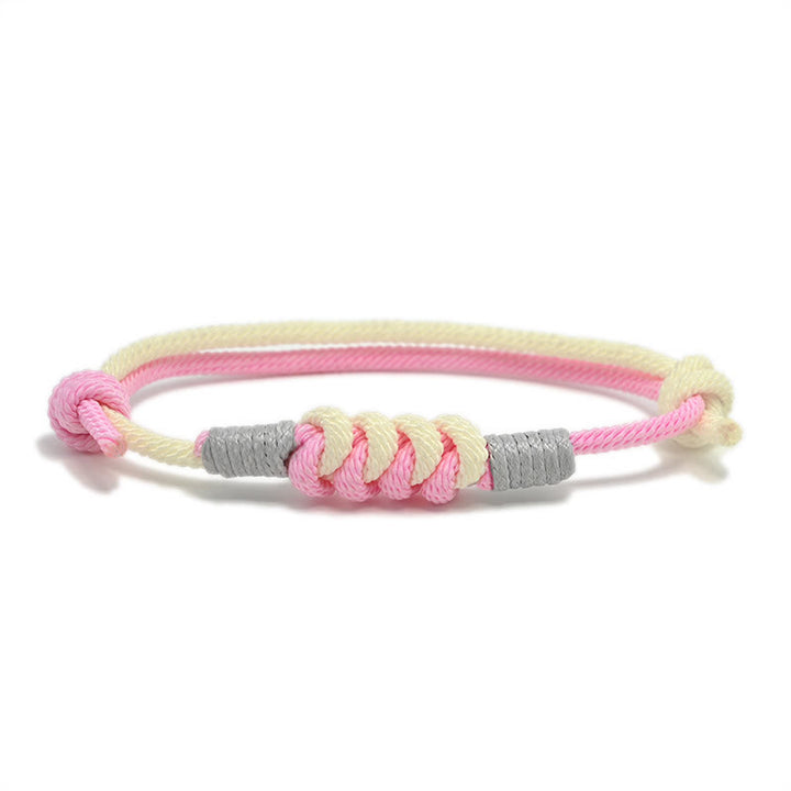 Pulsera de hilo trenzado con fuerza de nudo King Kong de diseño simple con Buddha Stones