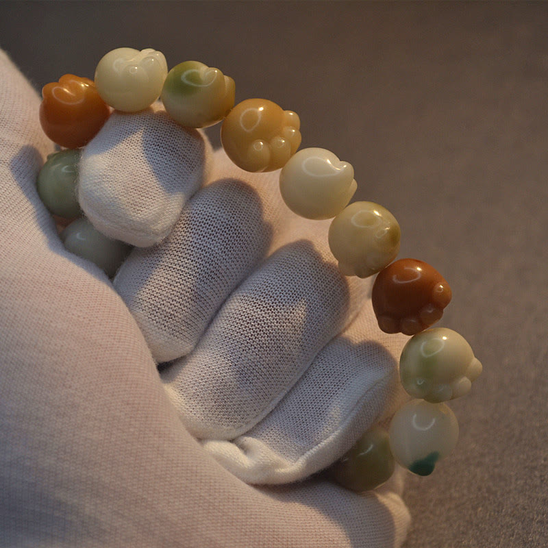 Pulsera de armonía tranquila con Buddha Stones , semillas Bodhi multicapa, linda pata de gato - image 8
