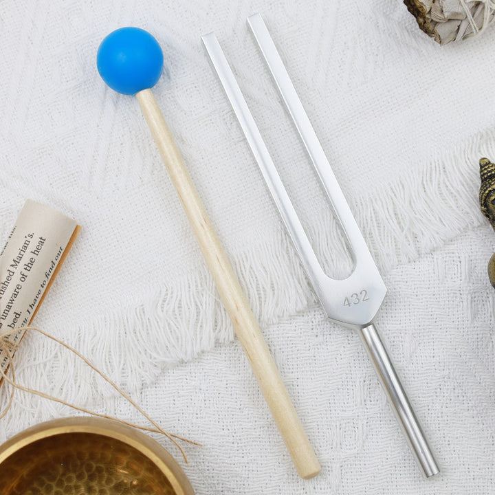 Diapasón de aleación de aluminio 432HZ con martillo para la curación de la mente y el espíritu