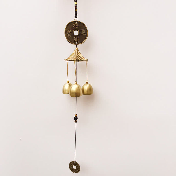 Buddha Stones, letra de bendición, elefante, Bagua, moneda auspiciosa, campanilla colgante de pared, decoración hecha a mano para el hogar - image 12