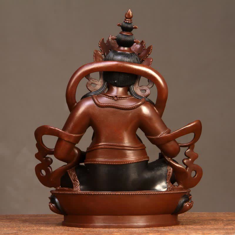 Estatuilla amarilla de Jambhala Bodhisattva, estatua de cobre de compasión, decoración para el hogar y la Oficina - image 12