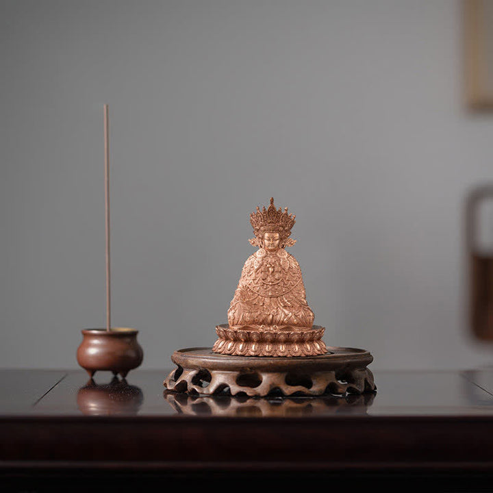 Estatua de cobre hecha a mano de la compasión de la estatuilla de Buda Shakyamuni Decoración