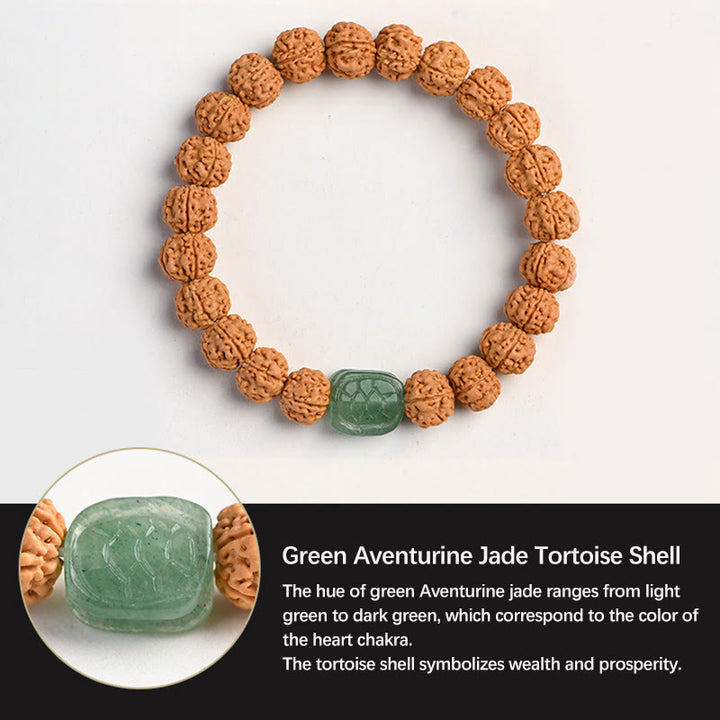 Buddha Stones Tíbet Rudraksha Bodhi Semilla Riqueza Pulsera auspiciosa