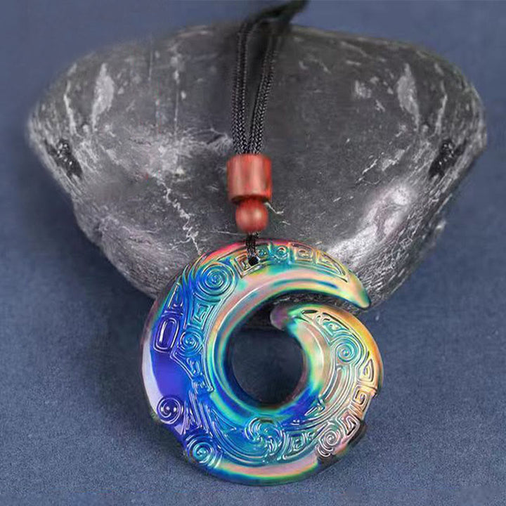 La suerte que cambia de color mejora el patrón de diseño Colgante de collar de cristal Liuli