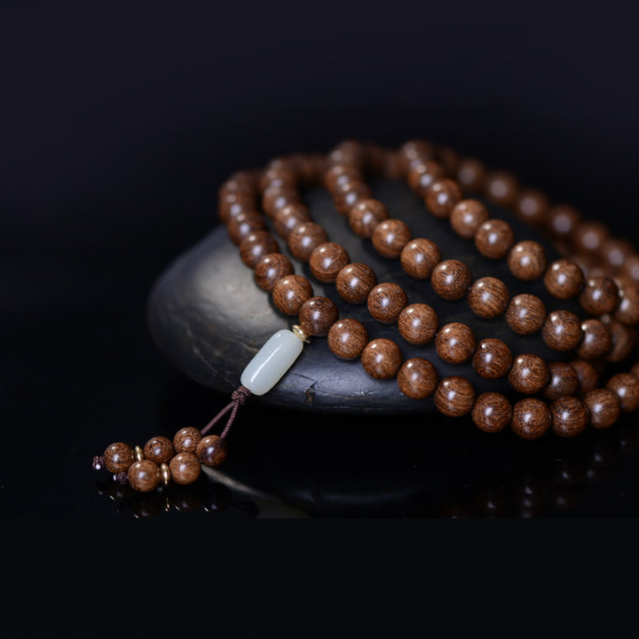 Pulsera Calma De Jade De Palisandro Con 108 Buddha Stones