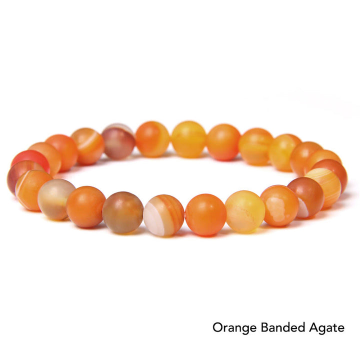 Pulsera con cuentas de equilibrio de cristal de piedra de ágata natural