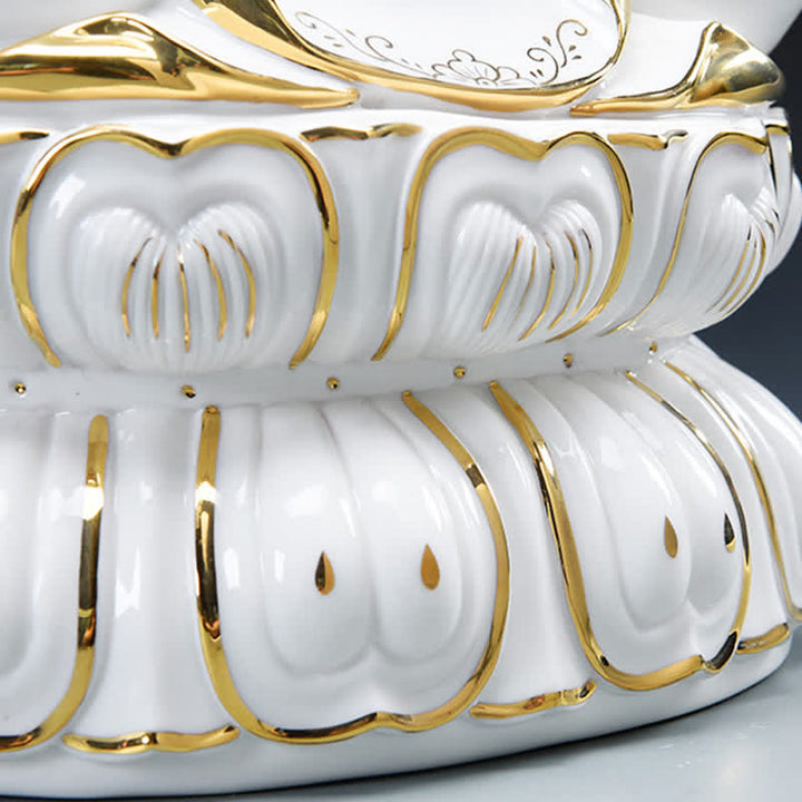 Chenrezig Bodhisattva Avalokitesvara Éxito Estatua de cerámica Decoración del hogar - image 9