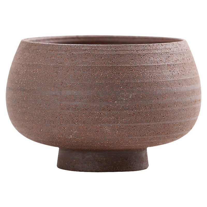 Taza de té de cerámica marrón Retro hecha a mano con Buddha Stones, taza de té de Kung Fu
