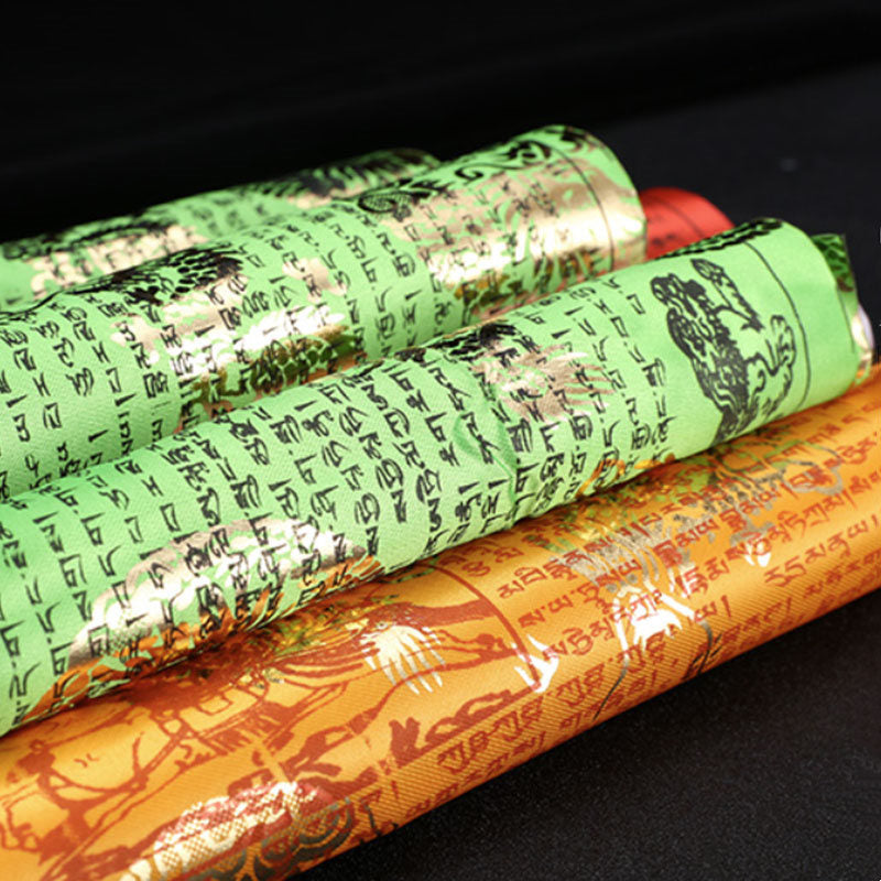 Banderas de oración tibetanas de 5 colores con diseño de dragón y caballo de viento, 20 unidades, para exteriores. - image 1