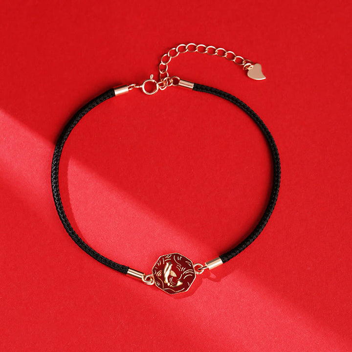 Pulsera trenzada hecha a mano con Buddha Stones, plata de ley 925, suerte, pez Koi, cambio de color, riqueza