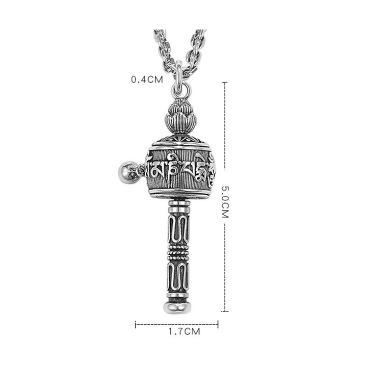 Colgante de collar giratorio con Buddha Stones , Om Mani Padme Hum tibetano, rueda de oración, sabiduría de loto - image 14