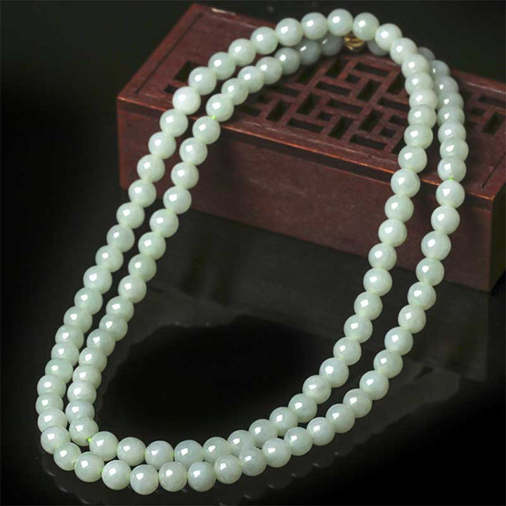 Pulsera de la Suerte de Jade de 108 Cuentas Mala