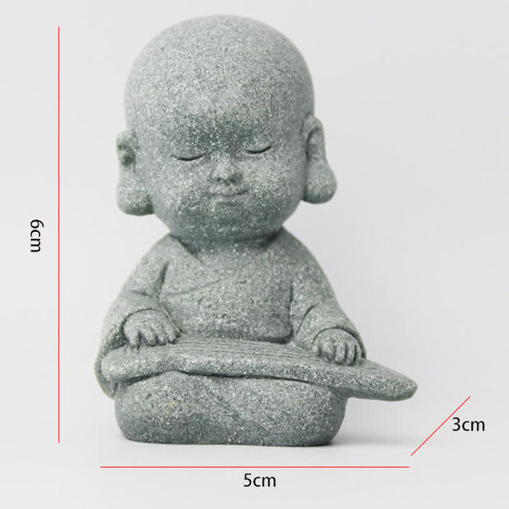 Buddha Stones meditación oración monje estatua de Buda serenidad decoración del hogar