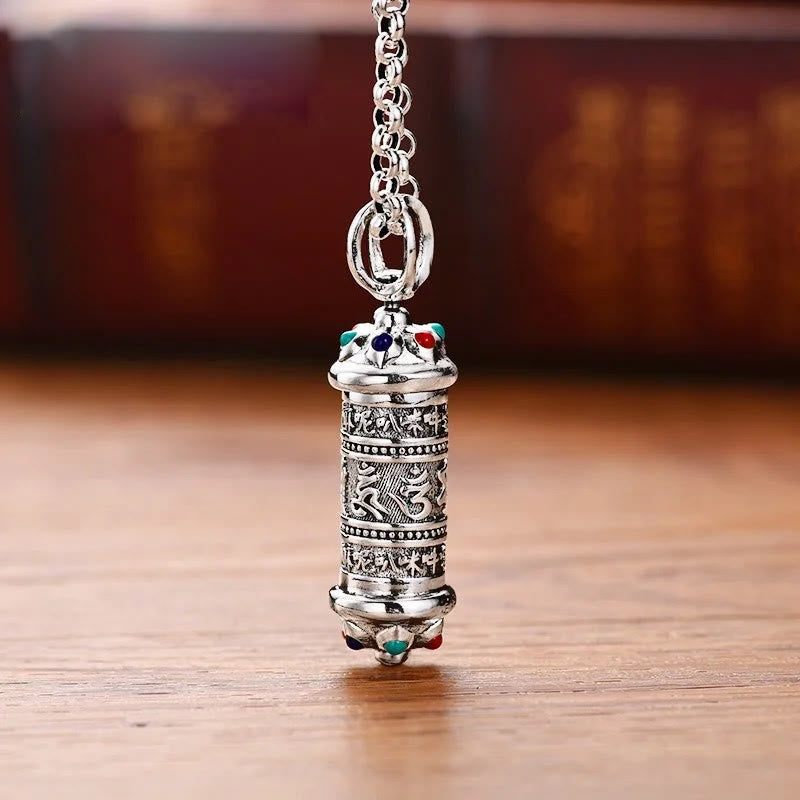Colgante de collar de enfoque Om Mani Padme Hum tibetano con Buddha Stones - Om Mani Padme Hum (Amor ♥ Enfoque) - image 1