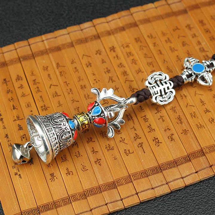 Tíbet Om Mani Padme Hum Vajra Dorje Decoración espiritual para colgar en el coche