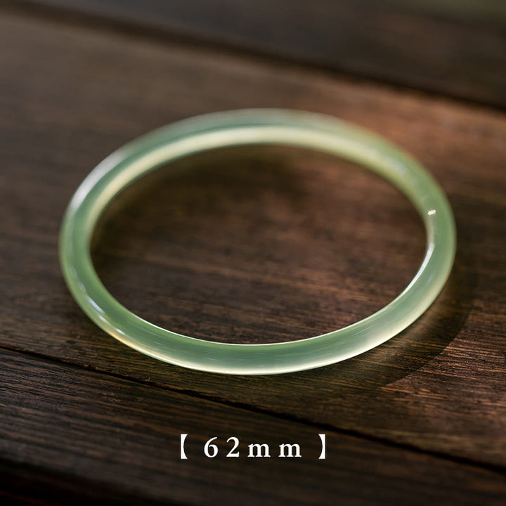 Brazalete con Buddha Stones, calcedonia verde natural, fuerza y ​​coraje - 62 mm - image 13