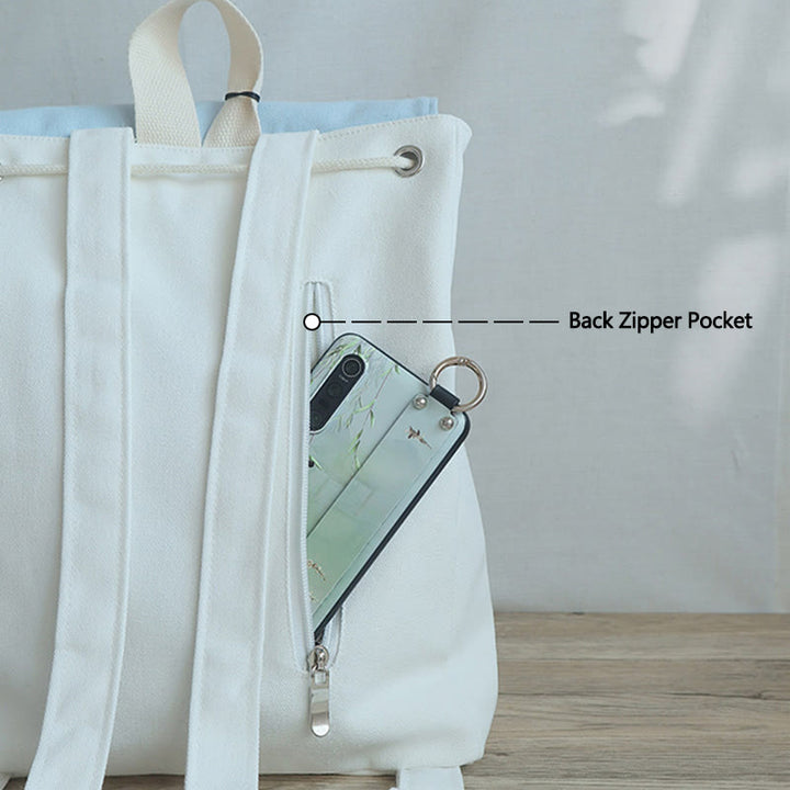 Mochila de lona de gran capacidad bordada hecha a mano con Buddha Stones - image 14