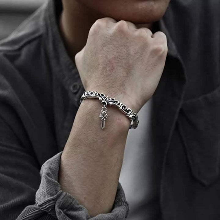 Pulsera de equilibrio de cobre con patrón trenzado trenzado estilo vikingo con Buddha Stones