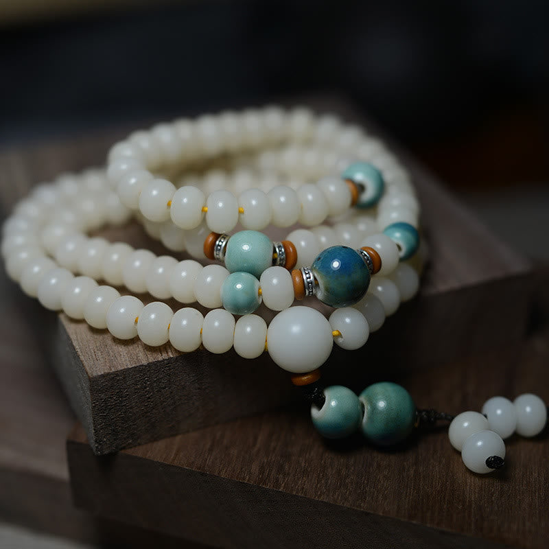 Buddha Stones 108 cuentas Mala semilla Bodhi mantener alejados los espíritus malignos pulsera tranquila