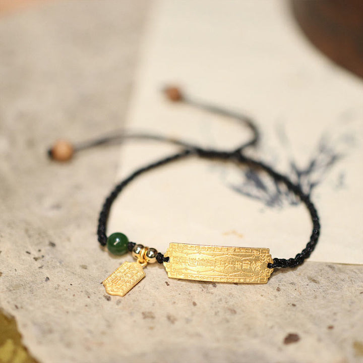 Pulsera trenzada con amuleto de la suerte, hecha a mano, en plata de ley 925 con Buddha Stones - Pulsera de la Fortuna Negra (circunferencia de muñeca: 14-20 cm) - image 13