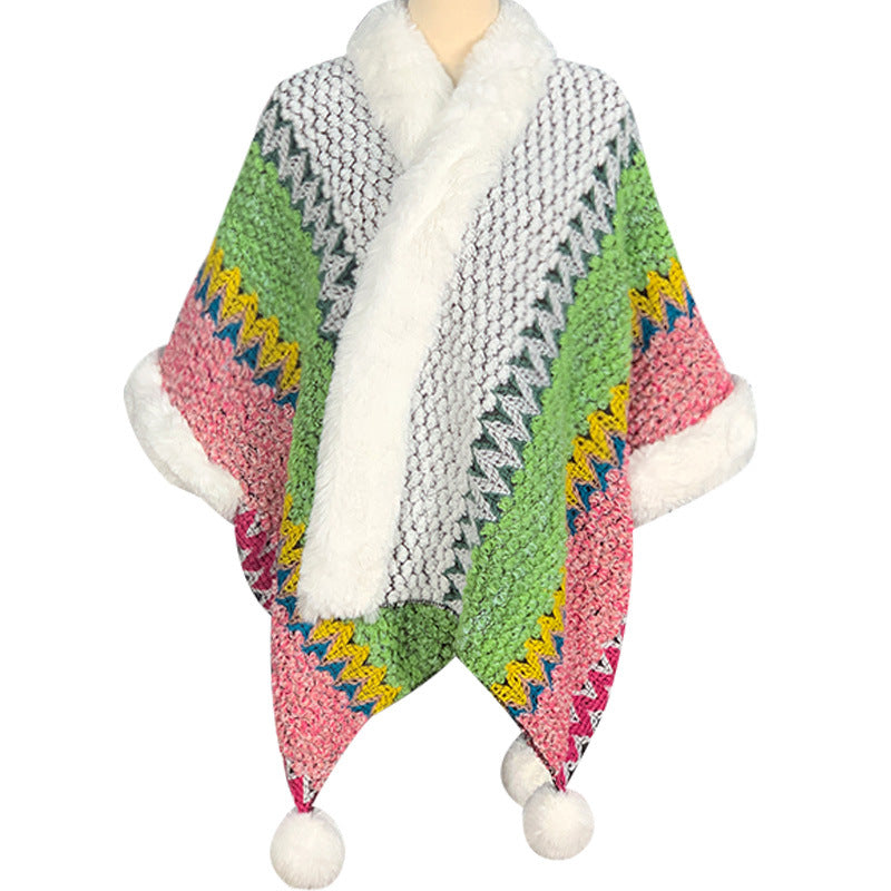 Mantón de rayas multicolor tibetano con Buddha Stones , bufanda de viaje acogedora para invierno