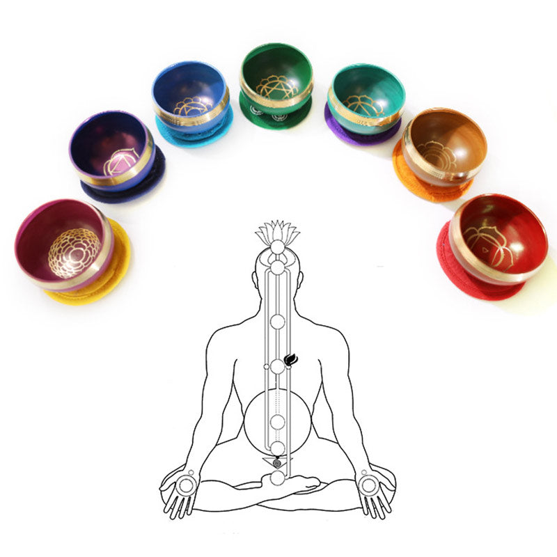 Cuenco tibetano de sonido con Buddha Stones , hecho a mano para la curación de chakras y la meditación de atención plena.