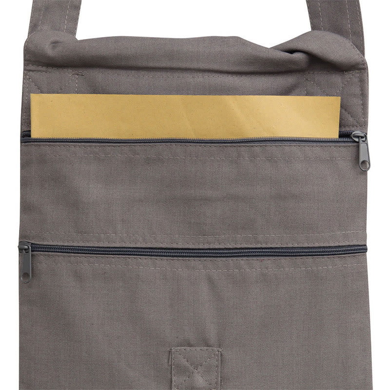 Bolso bandolera de algodón con bordado de loto para práctica de la mente espiritual