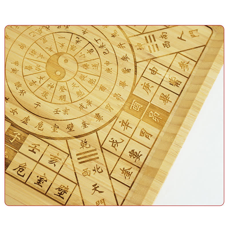 Mapa de Bagua de Bambú Feng Shui Mapa de Energía de Armonía