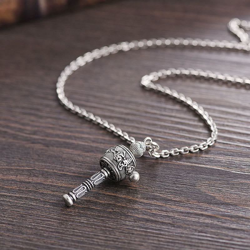 Colgante de collar giratorio con Buddha Stones , Om Mani Padme Hum tibetano, rueda de oración, sabiduría de loto - image 13